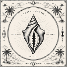 Load image into Gallery viewer, CONCH + COWRIE Signature Silk Scarf ( Pre Order)