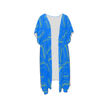 Load image into Gallery viewer, JUGO Cover Me In Cowrie Sheer Kimono - JUNIPER