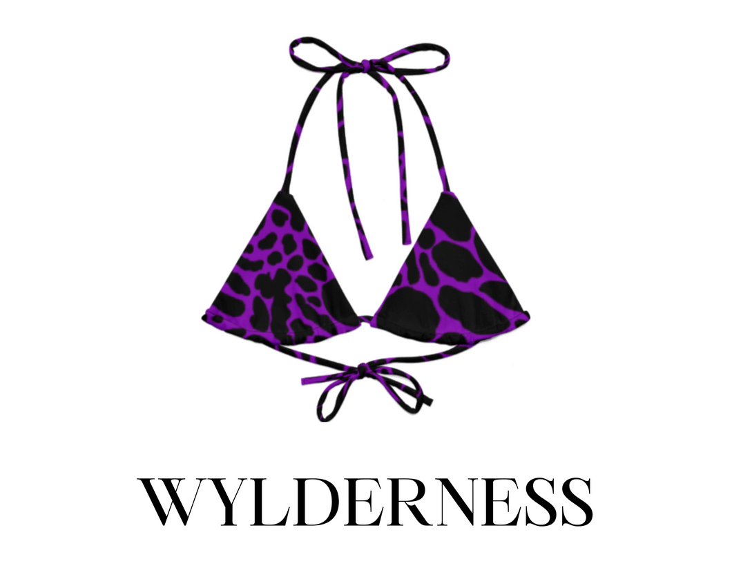 WYLDERNESS String Kini Top | BLACK PLUM