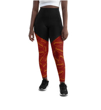 Load image into Gallery viewer, COVER ME IN COWRIE YOGA PANTS- SAUCE
